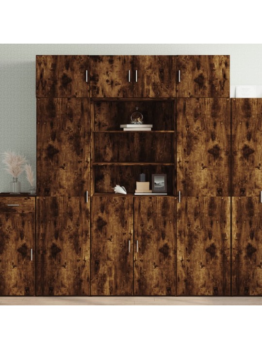 Skříň highboard kouřový dub 80 x 42,5 x 185 cm kompozitní dřevo