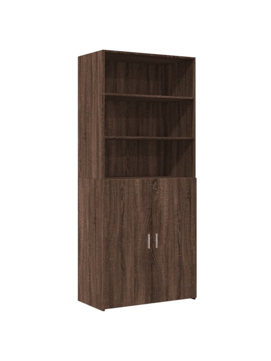 Skříň highboard hnědý dub 80 x 42,5 x 185 cm kompozitní dřevo