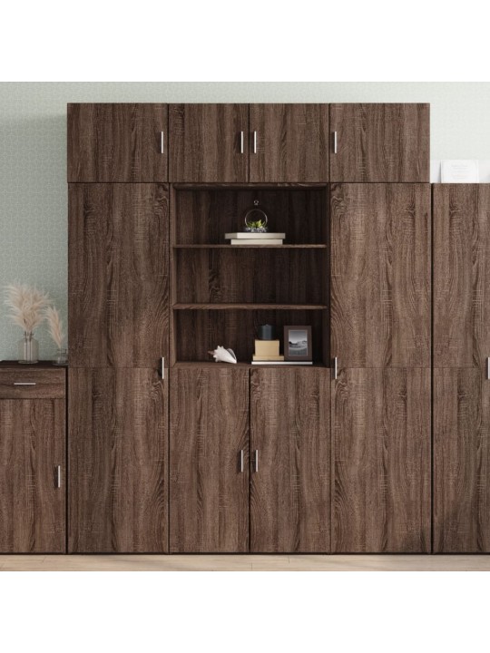 Skříň highboard hnědý dub 80 x 42,5 x 185 cm kompozitní dřevo