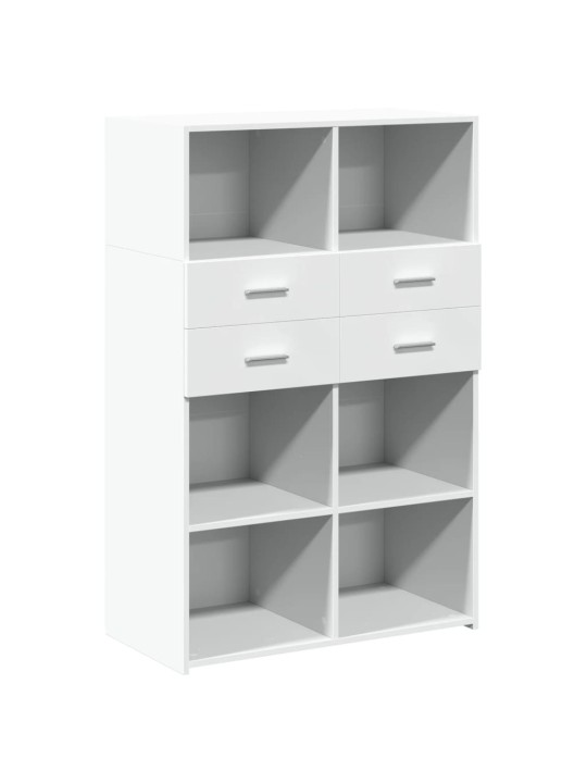 Skříň highboard bílá 80 x 42,5 x 124 cm kompozitní dřevo