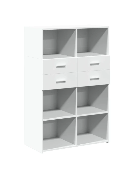 Skříň highboard bílá 80 x 42,5 x 124 cm kompozitní dřevo