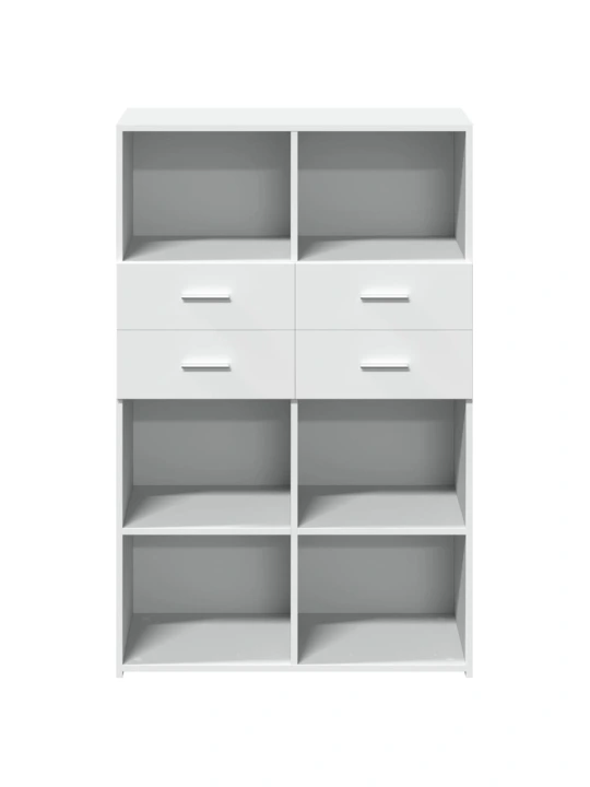 Skříň highboard bílá 80 x 42,5 x 124 cm kompozitní dřevo