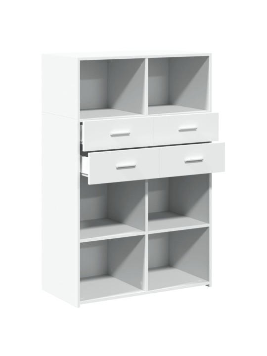 Skříň highboard bílá 80 x 42,5 x 124 cm kompozitní dřevo
