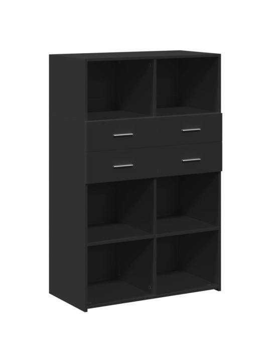 Skříň highboard černá 80 x 42,5 x 124 cm kompozitní dřevo