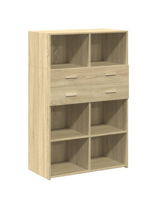 Skříň highboard dub sonoma 80 x 42,5 x 124 cm kompozitní dřevo