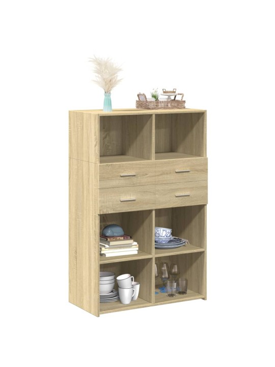 Skříň highboard dub sonoma 80 x 42,5 x 124 cm kompozitní dřevo