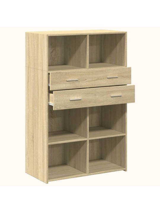 Skříň highboard dub sonoma 80 x 42,5 x 124 cm kompozitní dřevo