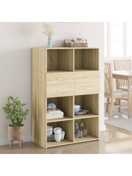 Skříň highboard dub sonoma 80 x 42,5 x 124 cm kompozitní dřevo