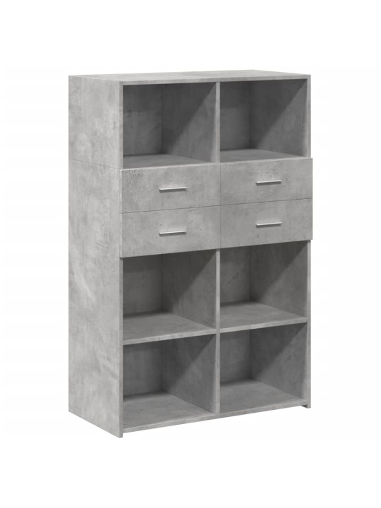 Skříň highboard betonově šedá 80x42,5x124 cm kompozitní dřevo