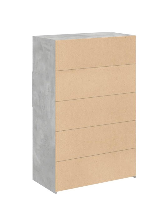 Skříň highboard betonově šedá 80x42,5x124 cm kompozitní dřevo