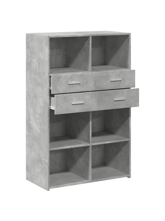 Skříň highboard betonově šedá 80x42,5x124 cm kompozitní dřevo