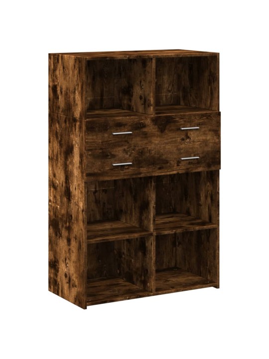 Skříň highboard kouřový dub 80 x 42,5 x 124 cm kompozitní dřevo