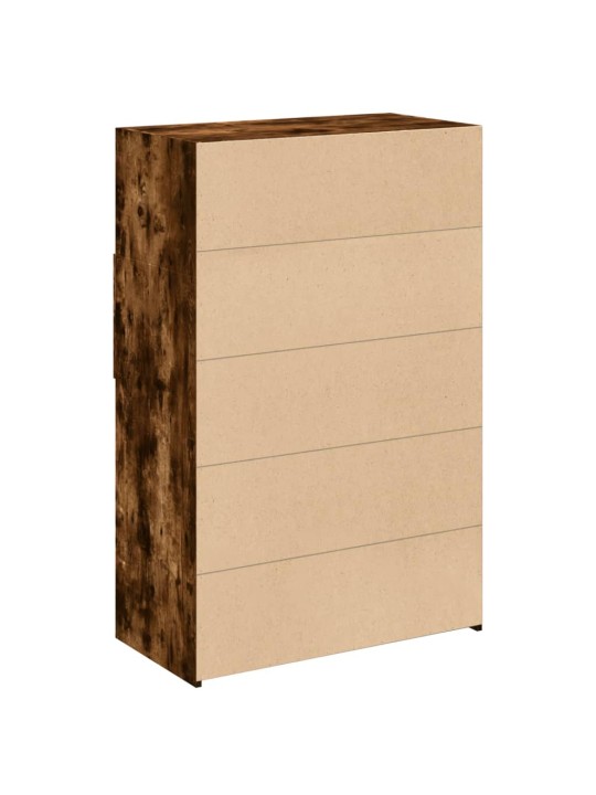 Skříň highboard kouřový dub 80 x 42,5 x 124 cm kompozitní dřevo