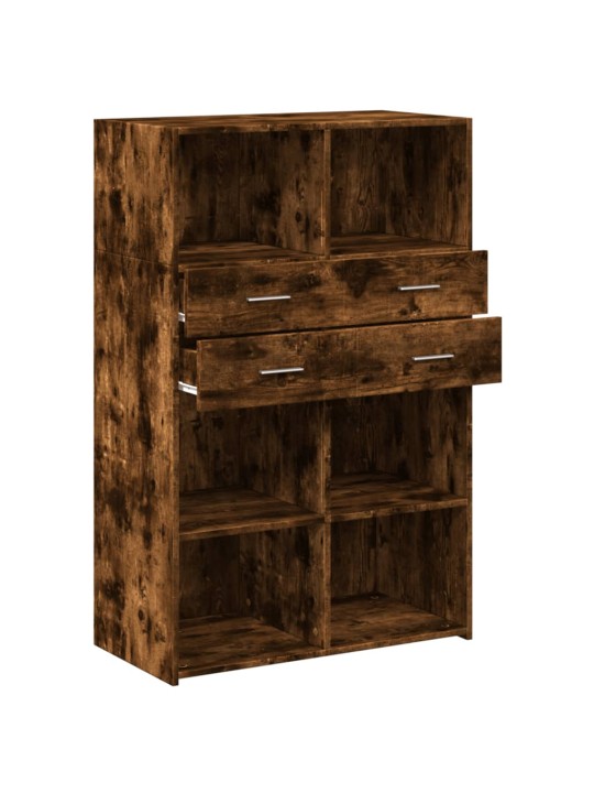 Skříň highboard kouřový dub 80 x 42,5 x 124 cm kompozitní dřevo