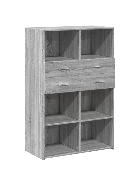 Skříň highboard šedá sonoma 80 x 42,5 x 124 cm kompozitní dřevo