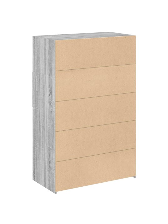 Skříň highboard šedá sonoma 80 x 42,5 x 124 cm kompozitní dřevo