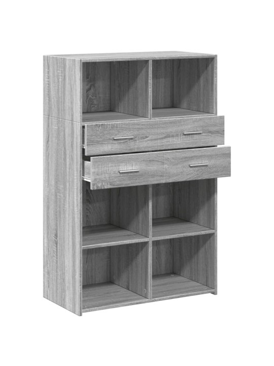 Skříň highboard šedá sonoma 80 x 42,5 x 124 cm kompozitní dřevo