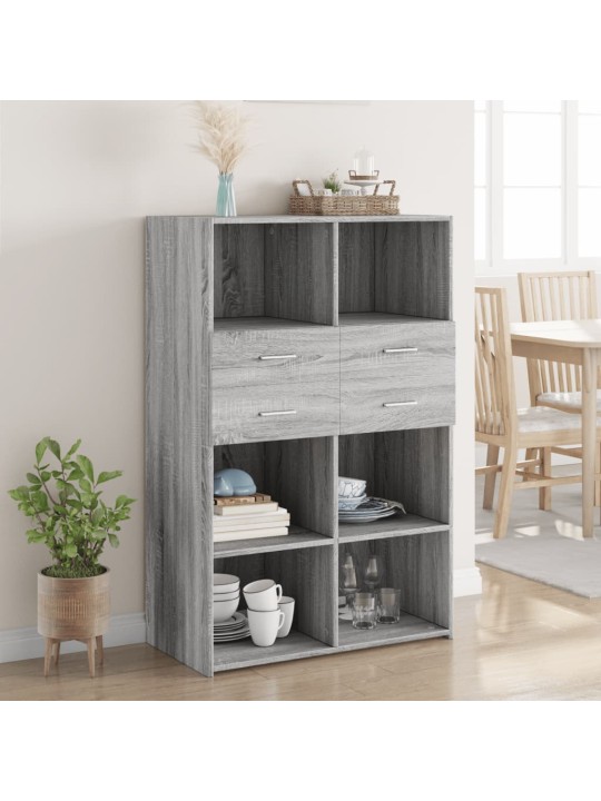 Skříň highboard šedá sonoma 80 x 42,5 x 124 cm kompozitní dřevo