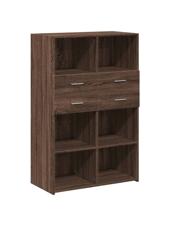 Skříň highboard hnědý dub 80 x 42,5 x 124 cm kompozitní dřevo