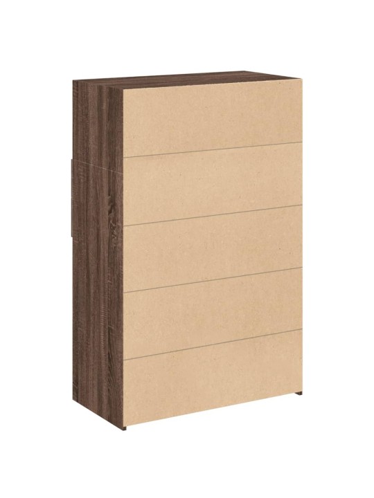 Skříň highboard hnědý dub 80 x 42,5 x 124 cm kompozitní dřevo