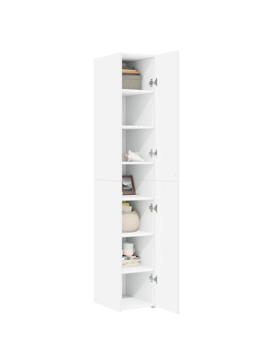 Skříň highboard bílá 30 x 42,5 x 185 cm kompozitní dřevo