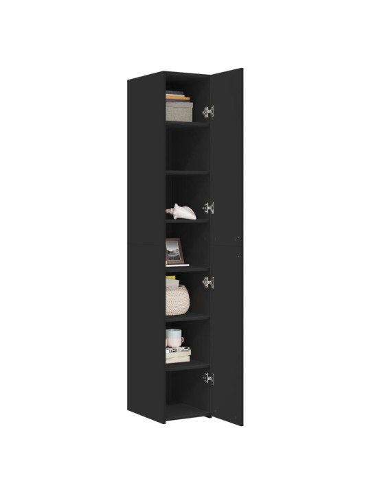 Skříň highboard černá 30 x 42,5 x 185 cm kompozitní dřevo