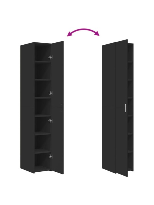 Skříň highboard černá 30 x 42,5 x 185 cm kompozitní dřevo