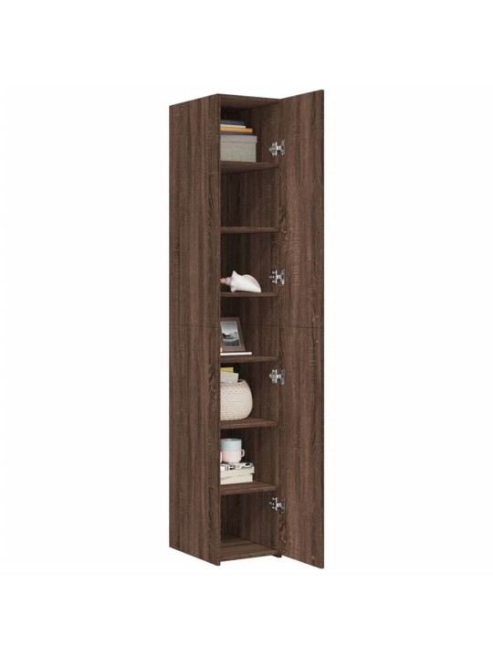 Skříň highboard hnědý dub 30 x 42,5 x 185 cm kompozitní dřevo