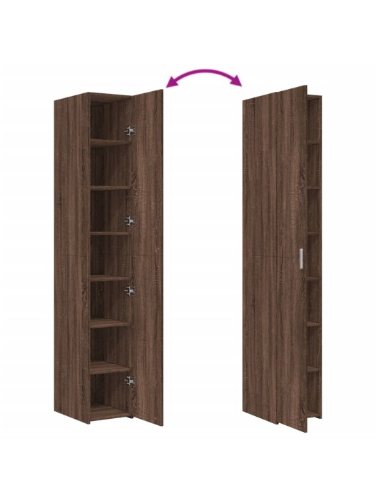 Skříň highboard hnědý dub 30 x 42,5 x 185 cm kompozitní dřevo