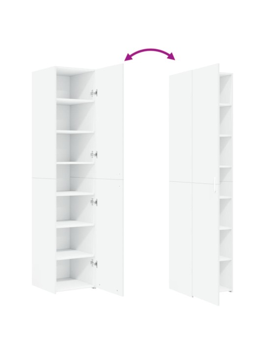 Skříň highboard bílá 40 x 42,5 x 185 cm kompozitní dřevo