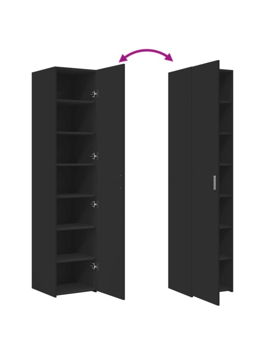 Skříň highboard černá 40 x 42,5 x 185 cm kompozitní dřevo