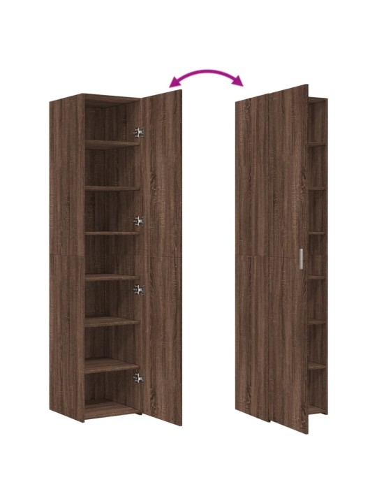 Skříň highboard hnědý dub 40 x 42,5 x 185 cm kompozitní dřevo