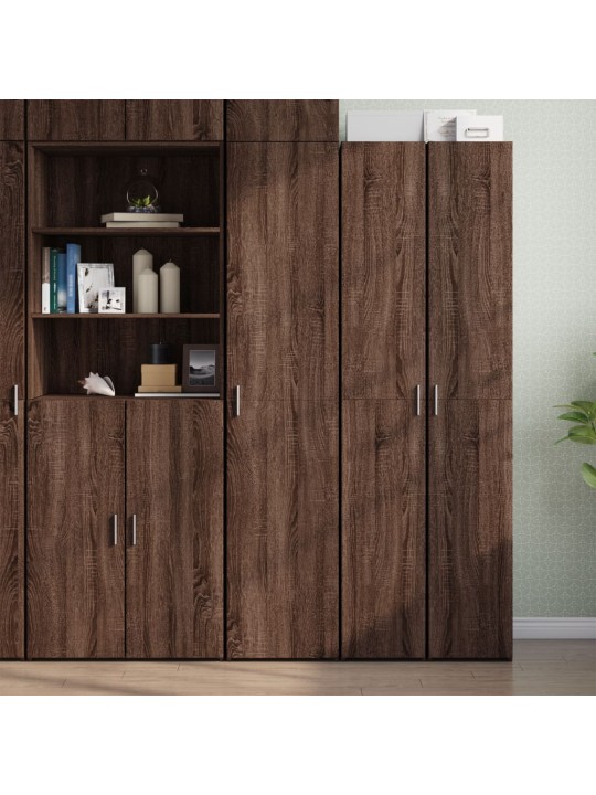 Skříň highboard hnědý dub 40 x 42,5 x 185 cm kompozitní dřevo