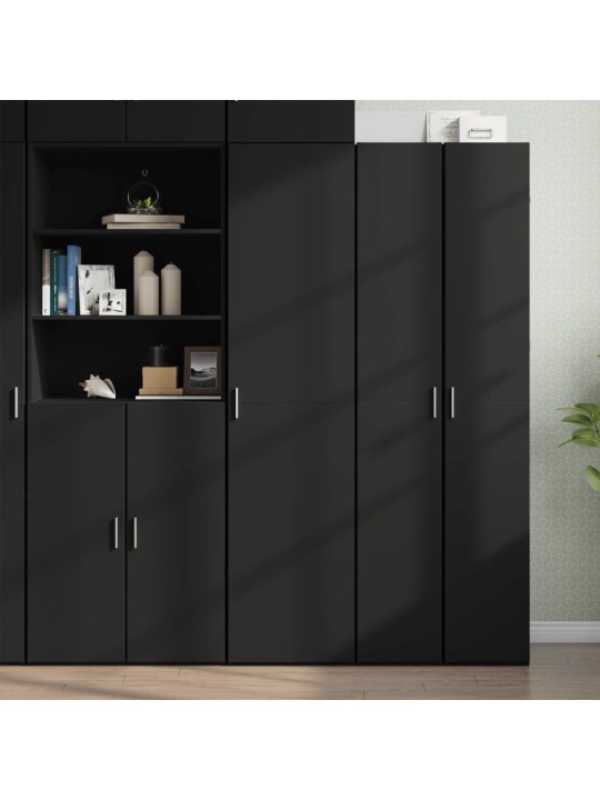 Skříň highboard černá 45 x 42,5 x 185 cm kompozitní dřevo