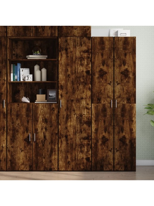 Skříň highboard kouřový dub 45 x 42,5 x 185 cm kompozitní dřevo