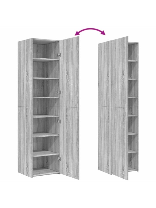 Skříň highboard šedá sonoma 45 x 42,5 x 185 cm kompozitní dřevo