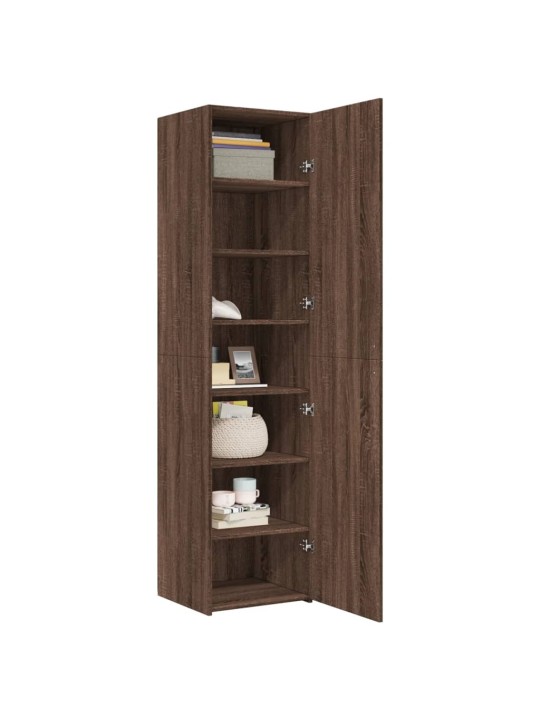 Skříň highboard hnědý dub 45 x 42,5 x 185 cm kompozitní dřevo