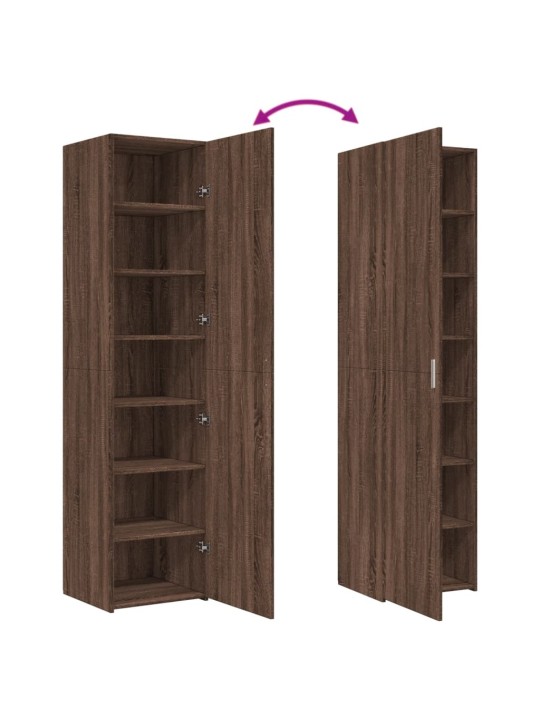 Skříň highboard hnědý dub 45 x 42,5 x 185 cm kompozitní dřevo
