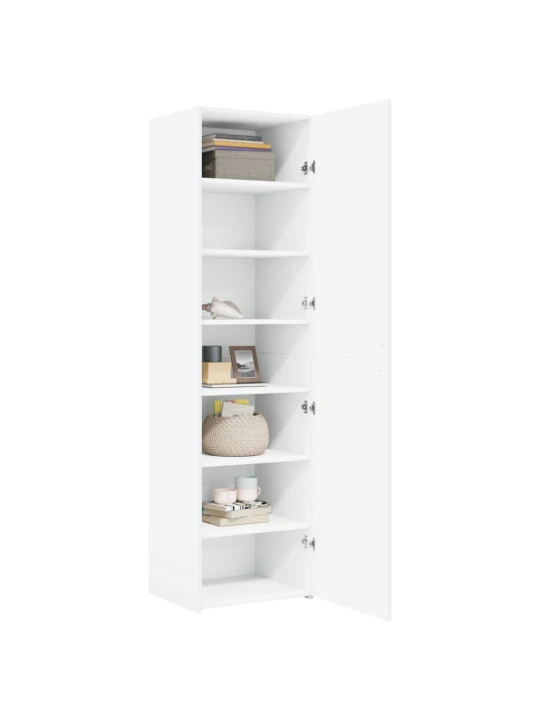 Skříň highboard bílá 50 x 42,5 x 185 cm kompozitní dřevo