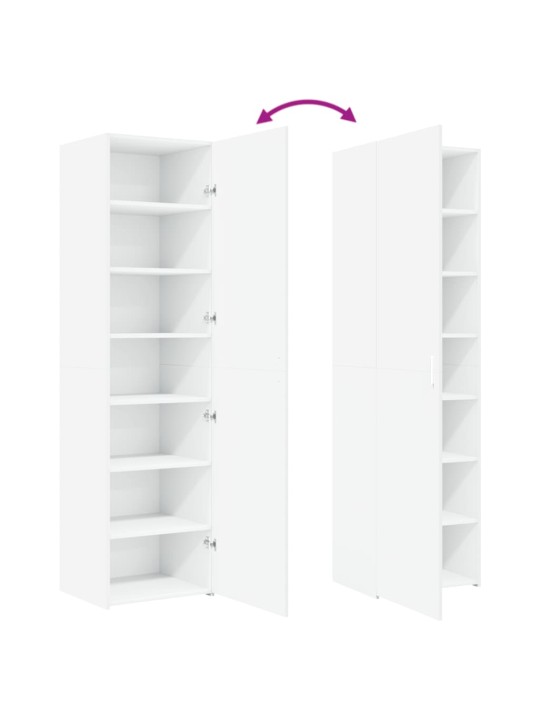 Skříň highboard bílá 50 x 42,5 x 185 cm kompozitní dřevo