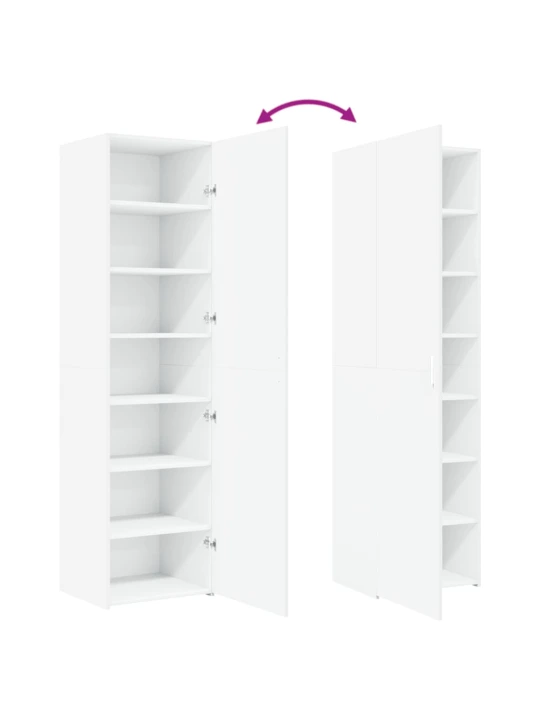 Skříň highboard bílá 50 x 42,5 x 185 cm kompozitní dřevo