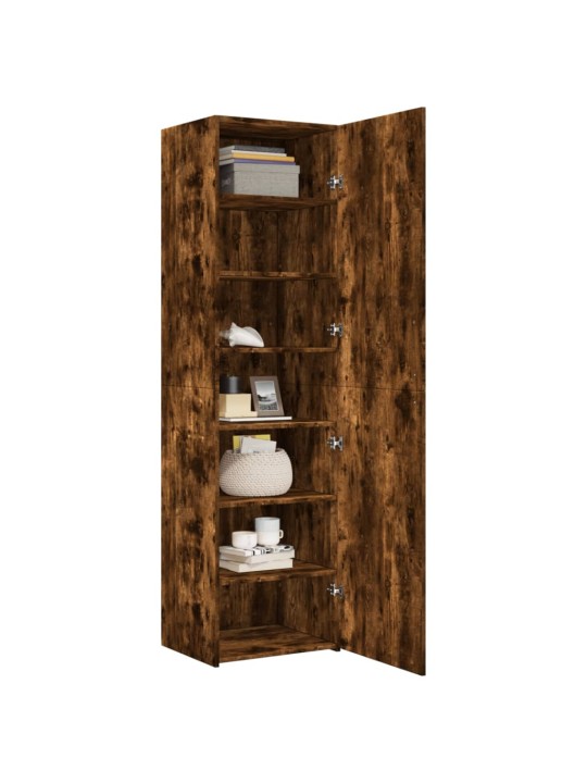 Skříň highboard kouřový dub 50 x 42,5 x 185 cm kompozitní dřevo