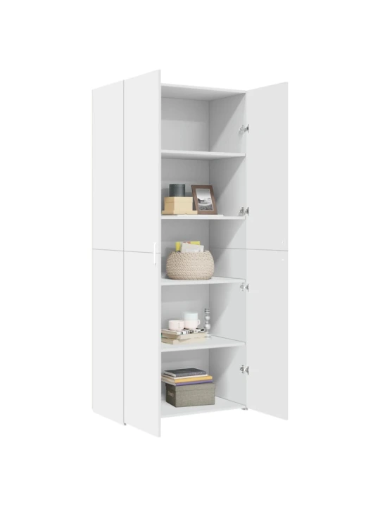 Skříň highboard bílá 80 x 42,5 x 185 cm kompozitní dřevo