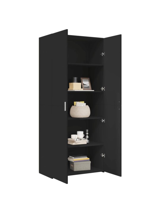 Skříň highboard černá 80 x 42,5 x 185 cm kompozitní dřevo