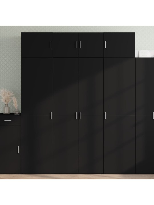 Skříň highboard černá 80 x 42,5 x 185 cm kompozitní dřevo