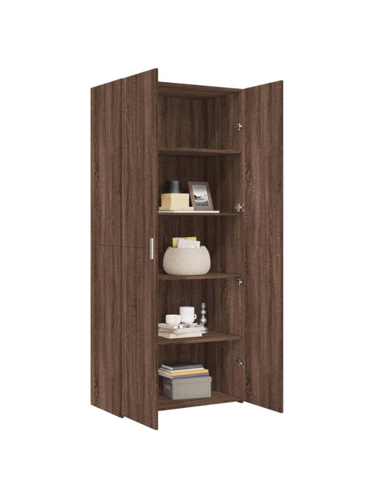 Skříň highboard hnědý dub 80 x 42,5 x 185 cm kompozitní dřevo