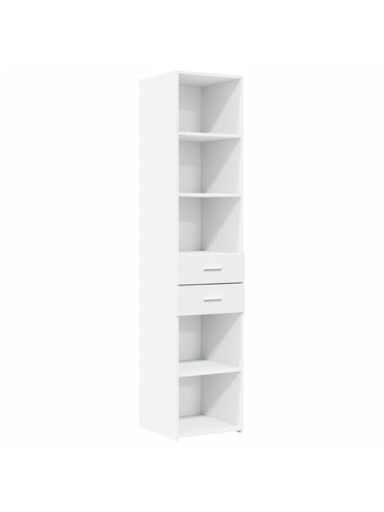 Skříň highboard bílá 40 x 42,5 x 185 cm kompozitní dřevo