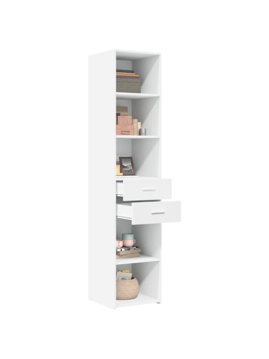 Skříň highboard bílá 40 x 42,5 x 185 cm kompozitní dřevo