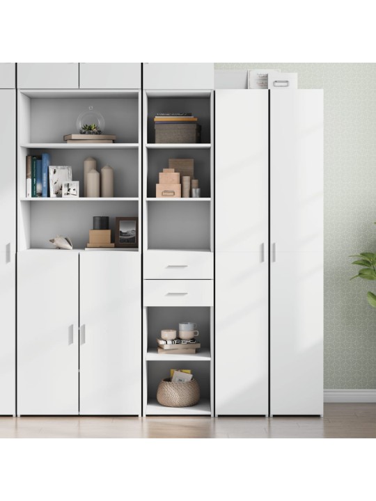 Skříň highboard bílá 40 x 42,5 x 185 cm kompozitní dřevo