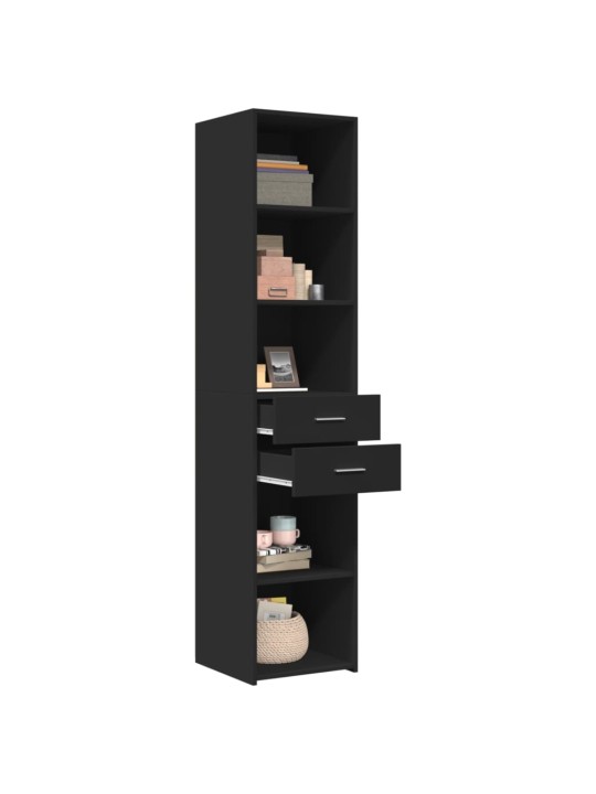 Skříň highboard černá 40 x 42,5 x 185 cm kompozitní dřevo